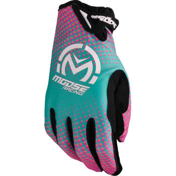 MOOSE RACING SX1™ Gloves - Pink/Purple/Teal - Large 3330-8074