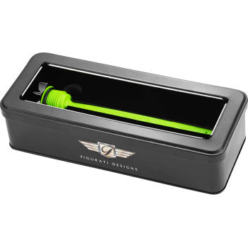 FIGURATI DESIGNS Magnetic Oil Dipstick - Curved - Black - Indian FD01-MAGDSPP-SM-BLK