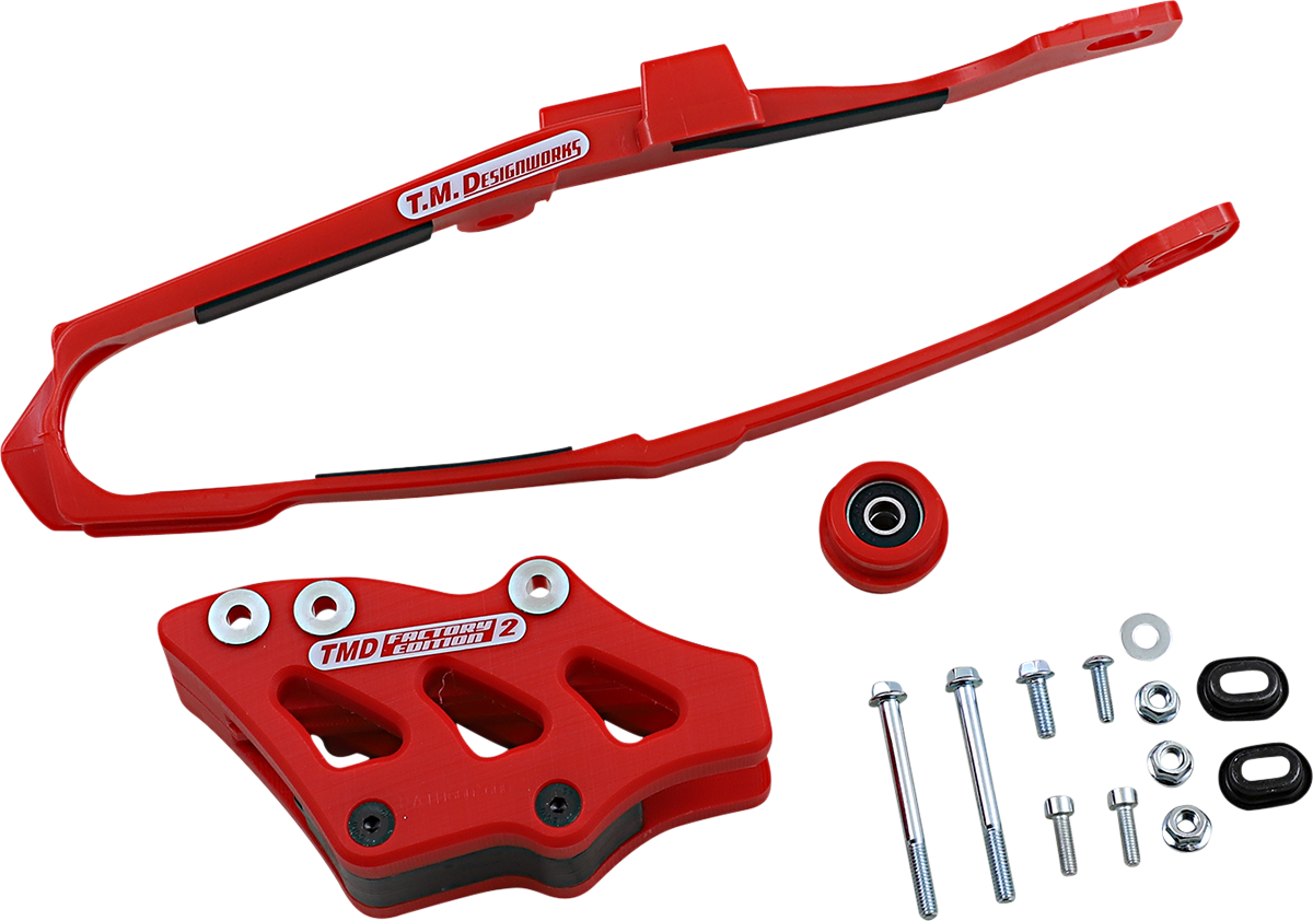 T.M. DESIGNWORKS Chain Guide/Slider - Honda - Red DCK-OR13-RD