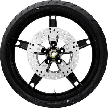 COASTAL MOTO Daytona Front Wheel - Black (21") | Rotor (12.6) | Dunlop AE Tire (130/60B21) PKG-DAY213SB-24ABST