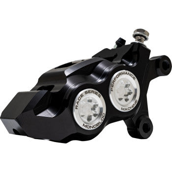 PERFORMANCE MACHINE (PM) Caliper - 137 X 4B - Right - Black Anodized with Clear Bore Caps 0053-2958-MC