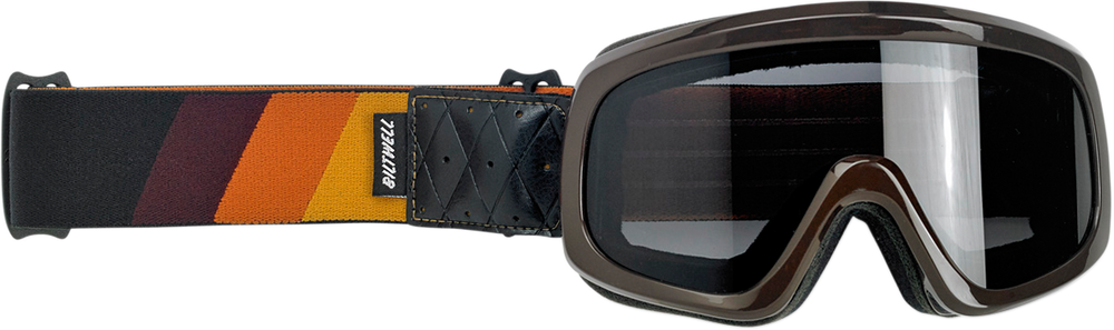 BILTWELL Overland 2.0 Goggles - Tri-Stripe - Gold/Rust/Brown 2111-0802-004