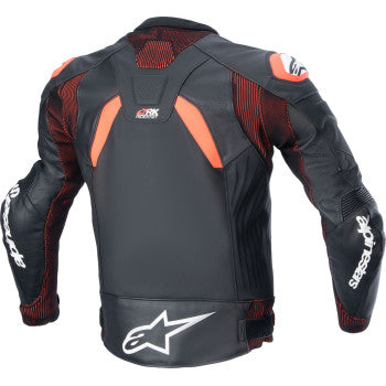 ALPINESTARS GP Plus R v4 Rideknit® Leather Jacket - Black/Red Fluo/White - US 38 / EU 48 3100324-1321-48