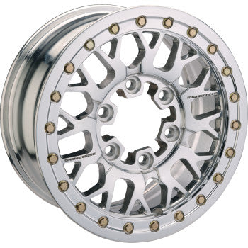 MOOSE RACING Wheel - 346X - Beadlock/6 Lug - Front/Rear - Silver - 15x7 - 6/5.5 - 5+2 346BLMO 157655P54