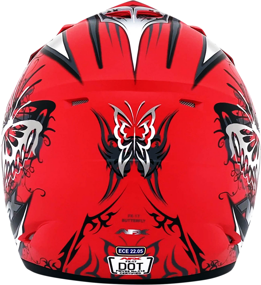 AFX FX-17 Helmet - Butterfly - Matte Ferrari Red - Large 0110-7119