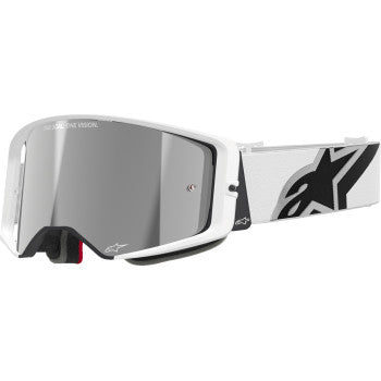 ALPINESTARS GOGGLES Supertech Goggle - Corp - White - Silver Mirror Lens 5100325-2055