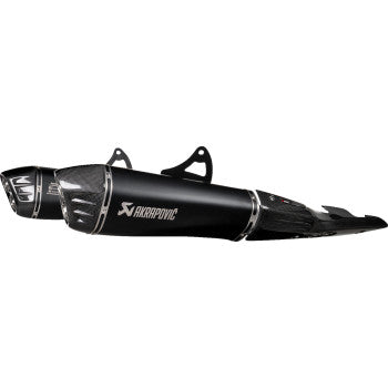 AKRAPOVIC Slip-On Line Mufflers - Titanium Black - Suzuki GSX-1300R Hayabusa S-S13SO4-HRAATBL/1