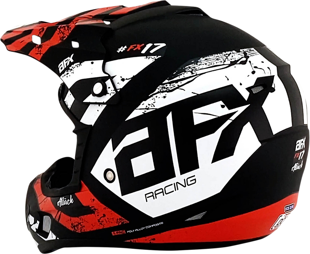 AFX FX-17 Helmet - Attack - Matte Black/Orange - Small 0110-7155