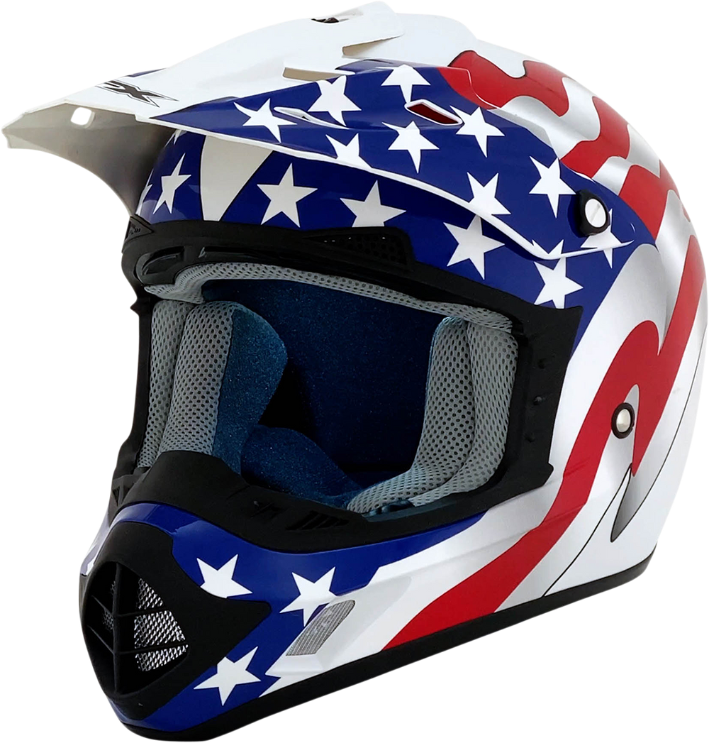 AFX FX-17 Helmet - Flag - White - XL 0110-2378