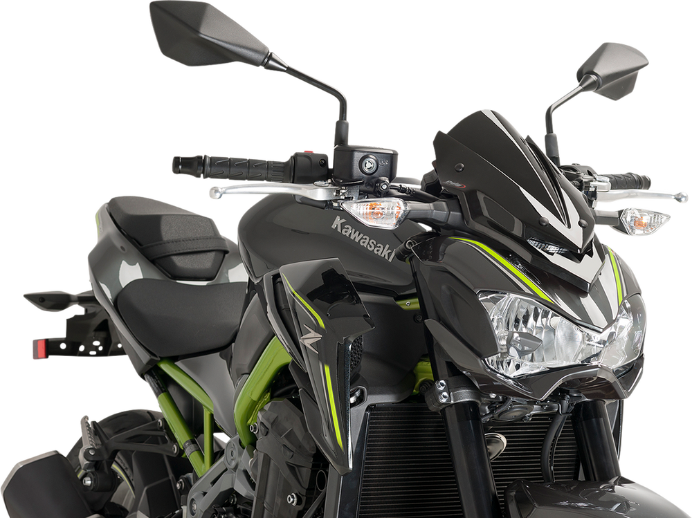 PUIG HI-TECH PARTS New Generation Windscreen - Black - Z900 9689N