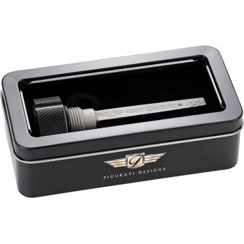 FIGURATI DESIGNS Transmission Oil Dipstick - Magnetic - Knurled - Black - Twin Cam FD01-MAGTD-KN-BLK