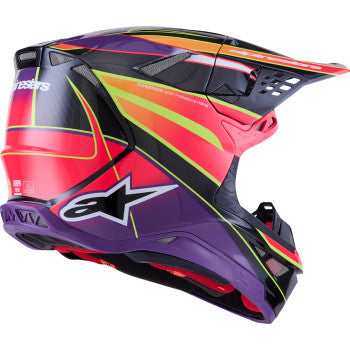 ALPINESTARS Supertech M10 Helmet - MIPS® - Era - Gloss Pink/Violet/Yellow Fluo - 2XL 8301223-3145-XXL