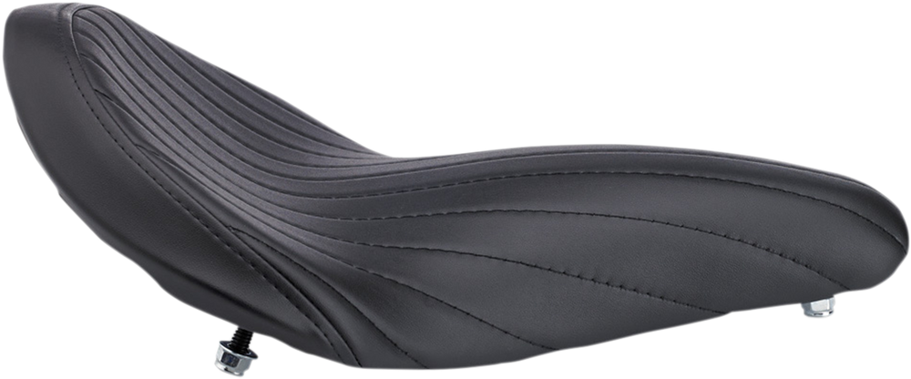 BILTWELL Solo 2 Seat - Black - Tuck and Roll 4004-105