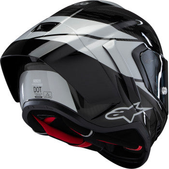 IN STOCK ALPINESTARS Supertech R10 Helmet - Element - Carbon/Silver/Black - Large 8200324-1368-L
