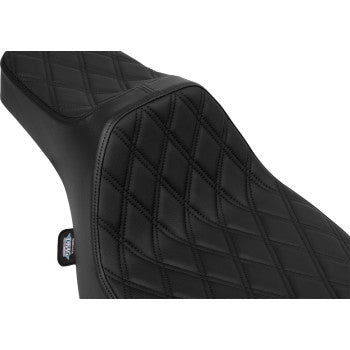 LEMANS CORPORATION Extended Reach Predator III Set - Vinyl - Black Double Diamond Stitch - FLH/FLT '23-'24 4706B