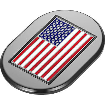FIGURATI DESIGNS Antenna Cover - Right Rear Fender - American Flag - Black FD21-AC-BLK-RT