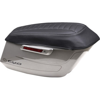 MUSTANG Deluxe Saddlebag Lid Coers - Black w/ Gunmetal Stitch - Touring 88404GM