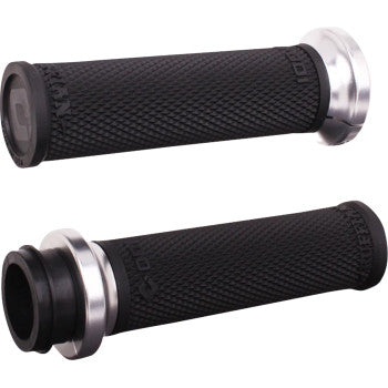 ODI Ruffian Lock-On Street Grips - Indian TBW - Black/Silver V30ITWB-S