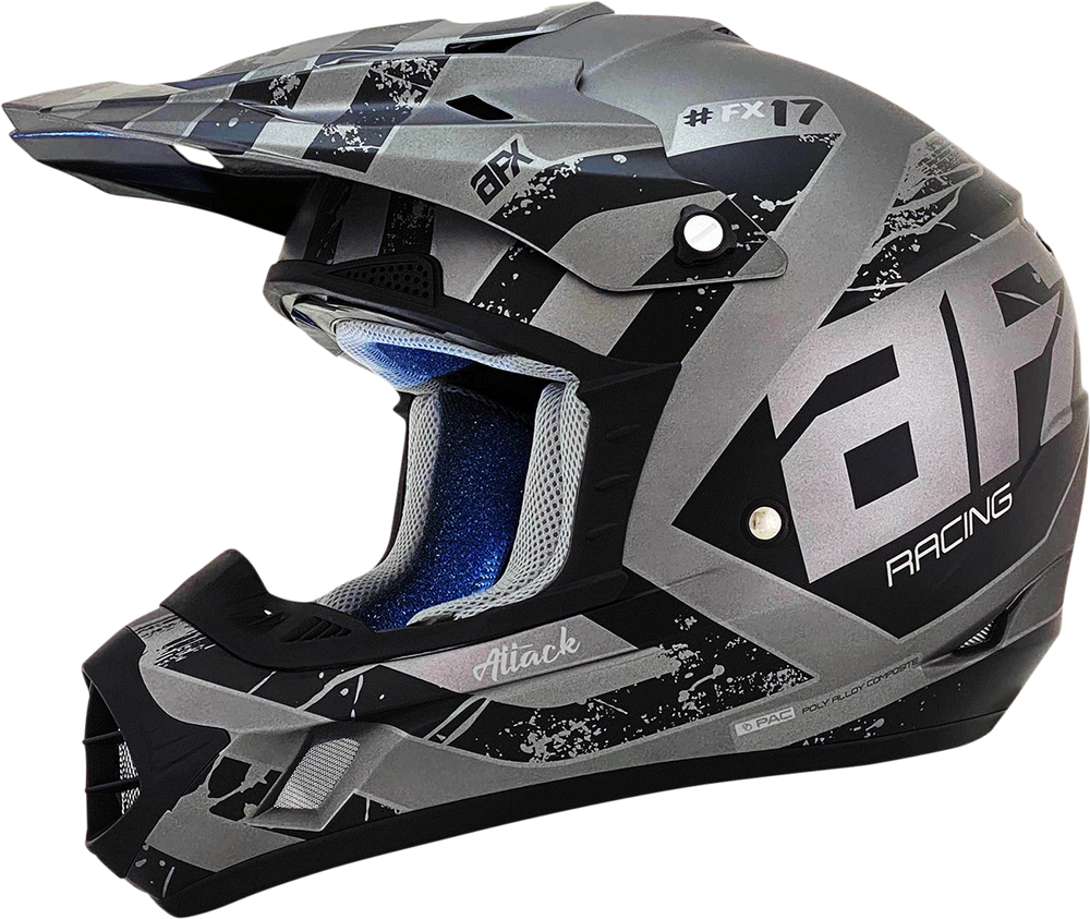 AFX FX-17Y Helmet - Attack - Frost Gray/Matte Black - Large 0111-1398
