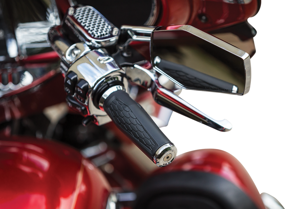 KURYAKYN Mirror - Hex - Side View - Hexagon - Chrome 5918