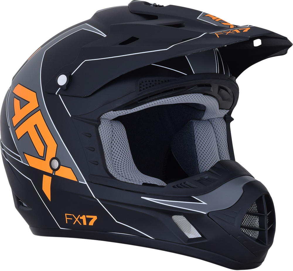 AFX FX-17 Helmet - Aced - Matte Black/Orange - Large 0110-6506