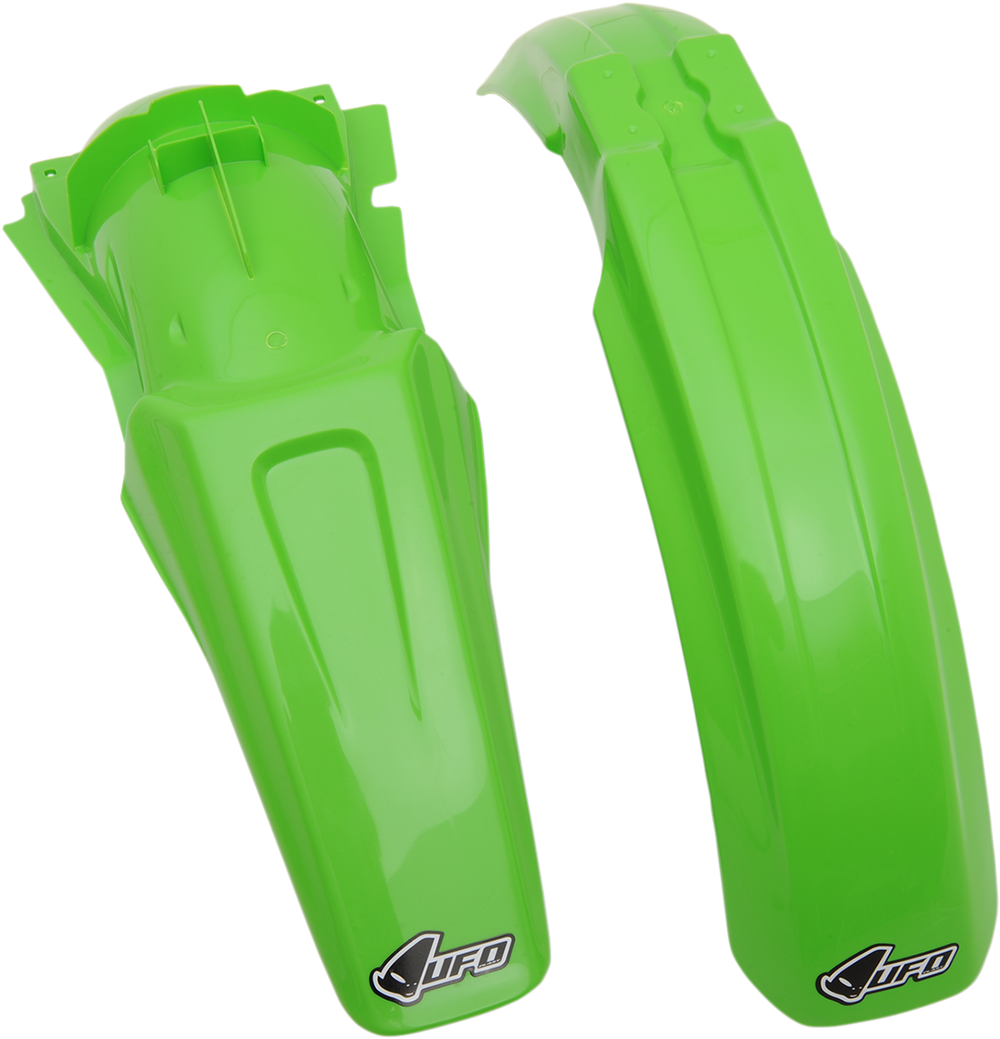 UFO Front and Rear MX Fender Kit - Green KAFK200-999