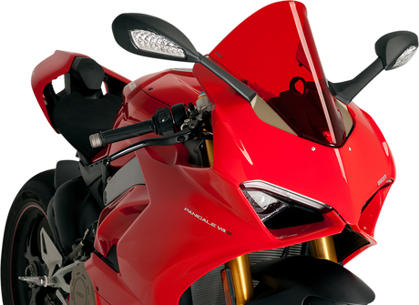 PUIG HI-TECH PARTS Race Windscreen - Red - Ducati 9690R