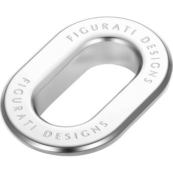 FIGURATI DESIGNS Antenna Ring - Left Rear Fender - Smooth - Chrome FD60-ANTRG-SS-LT