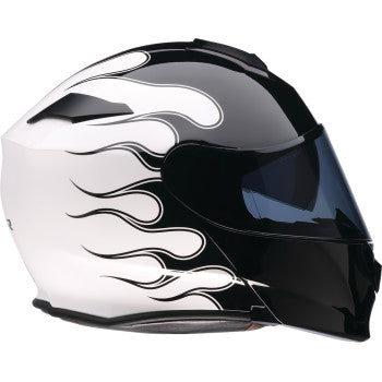 Z1R Solaris 2.0 Modular Helmet - Flame - Black/White - Medium 0100-2660