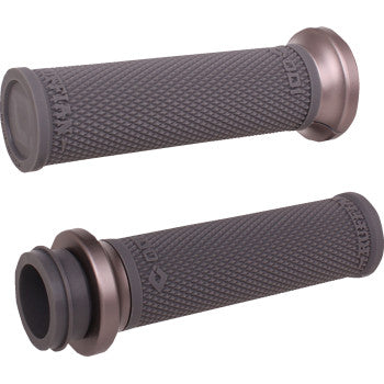 ODI Ruffian Lock-On Street Grips - TBW - Black/Gunmetal V30HTWH-H