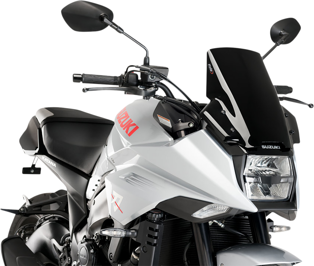 PUIG HI-TECH PARTS Race Windscreen - Black - YZF-R3 3737N