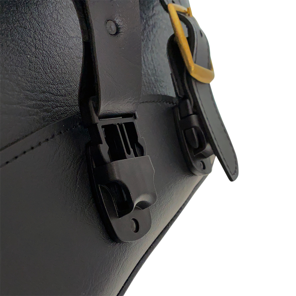 WILLIE & MAX LUGGAGE Brass Monkey Saddlebags - Slant - Brass - Small 59588-08