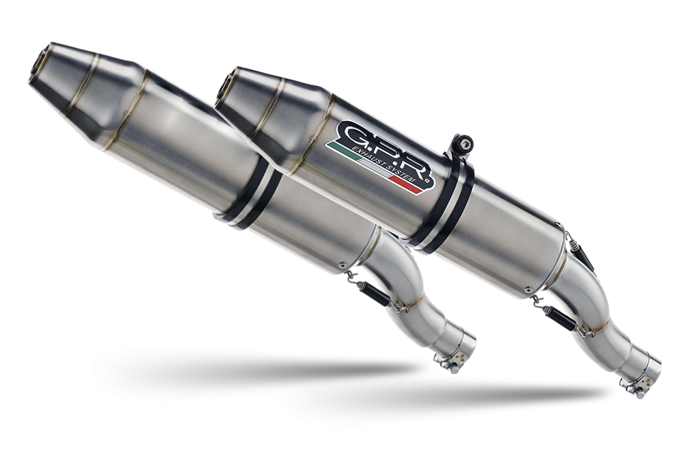 GPR Deeptone Full Exhaust System, Dual Silencers with Removable DB Killers Kawasaki KFX 700 2004-2011 QUSP.140DE.DEATV