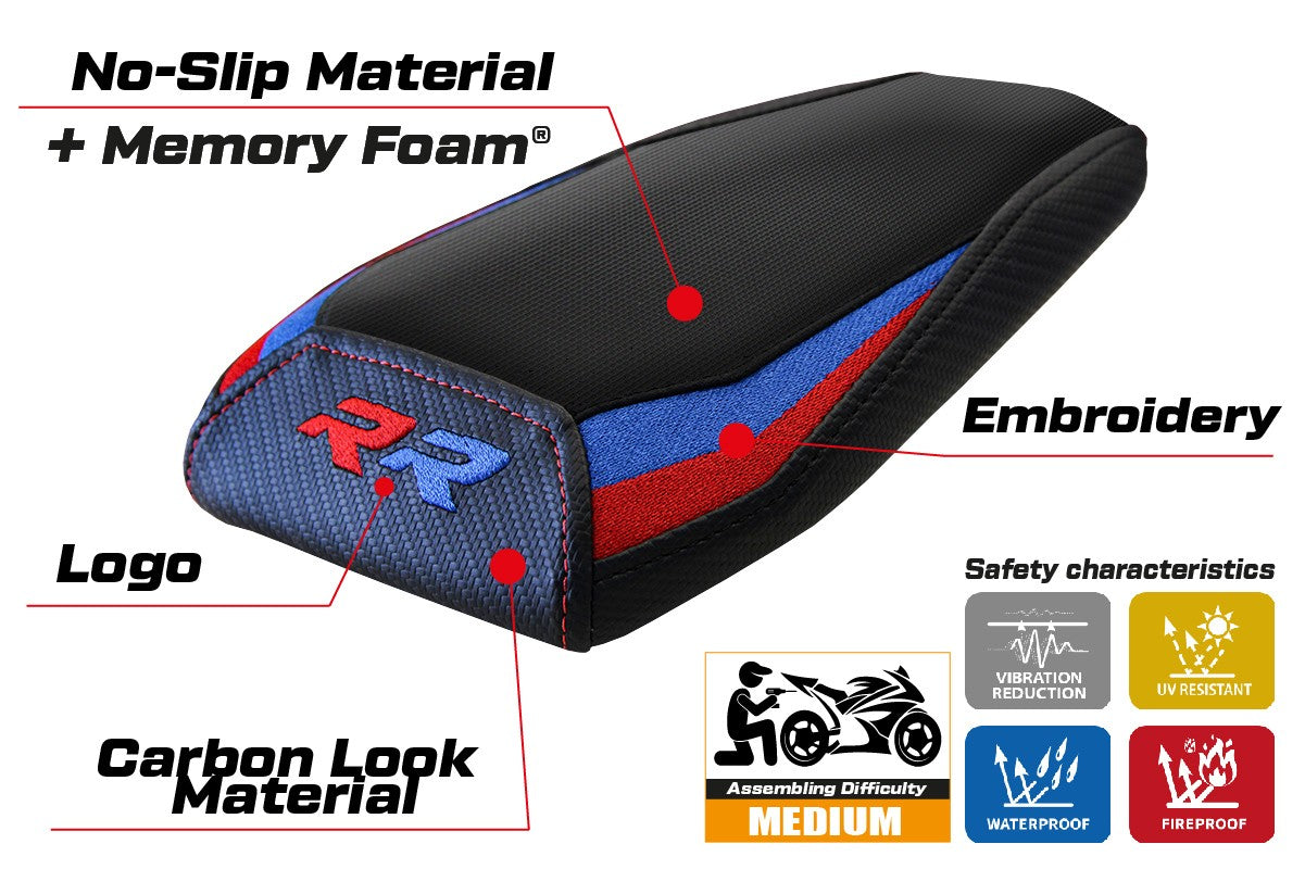 Tappezzeria Italia BMW M1000RR 2023-2025 Seat Cover Comfort Red Blue Black