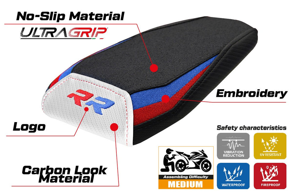 Tappezzeria Italia BMW M1000RR 2023-2025 Seat Cover Ultragrip Red Blue White Black