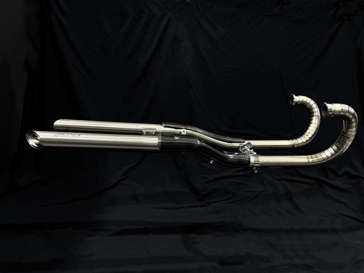Vandemon BMW R18 Bagger and Classic Long Titanium Exhaust system 2020-2025 BMWR18TIEXHSYSB VA-96