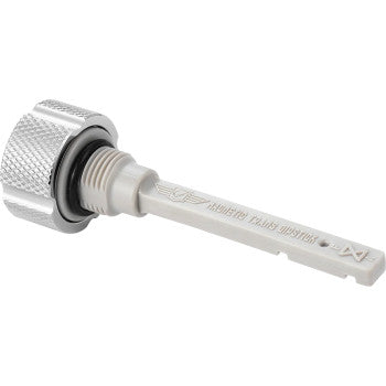 FIGURATI DESIGNS Transmission Oil Dipstick - Magnetic - Knurled - Silver - Twin Cam FD01-MAGTD-KN-SS
