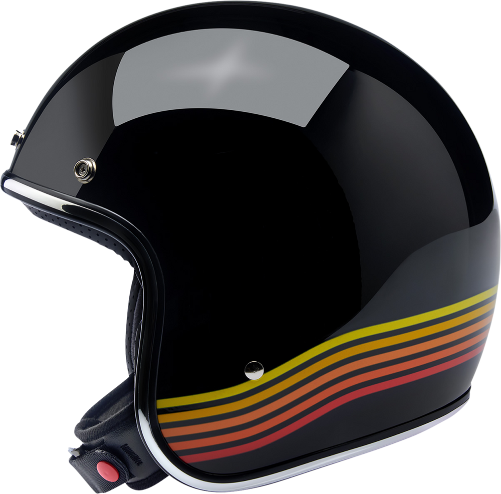 BILTWELL Bonanza Helmet - Gloss Black Spectrum - XS 1001-536-201