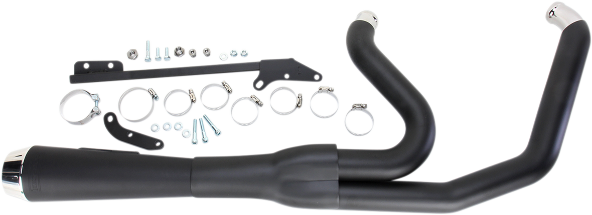 BASSANI XHAUST Road Rage Exhaust - Black - Short - '06-'17 Dyna FXD 13122J