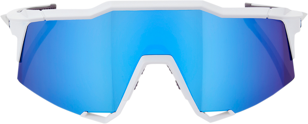 100% Speedcraft Sunglasses - White - Blue Mirror 60007-00012