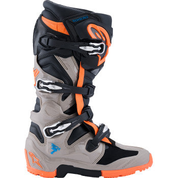 ALPINESTARS Tech 7 Enduro Boots - Black/Warm Gray/Fluorescent Orange - US 9 2010426-1562-9