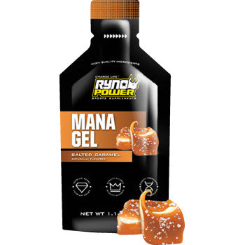 RYNO POWER Mana Performance Gel - Salted Caramel - 12 Pack with Display Caddy GEL-CADDY12-CAR