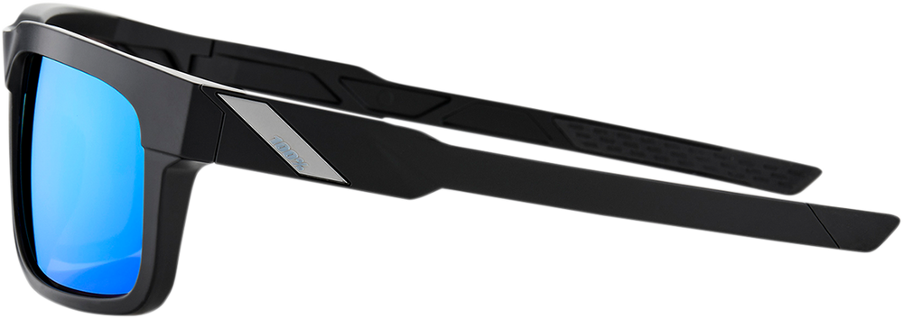 100% Type-S Sunglasses - Black - Blue Mirror 61032-019-75