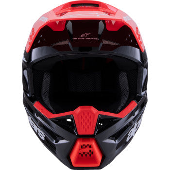 ALPINESTARS SM3 Helmet - Radium - Gloss Black/Red Fluo/White - Small 8300826-1553-S