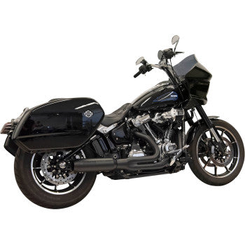 BASSANI XHAUST 2-into-1 Exhaust System with Superbike Muffler - 4" - Black - Softail M8 2025 1800-2756