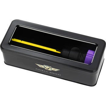 FIGURATI DESIGNS Performance Magnetic Oil Dipstick - Curved - Purple - '07-'16 Touring/Trike FDP01-TCSM-P