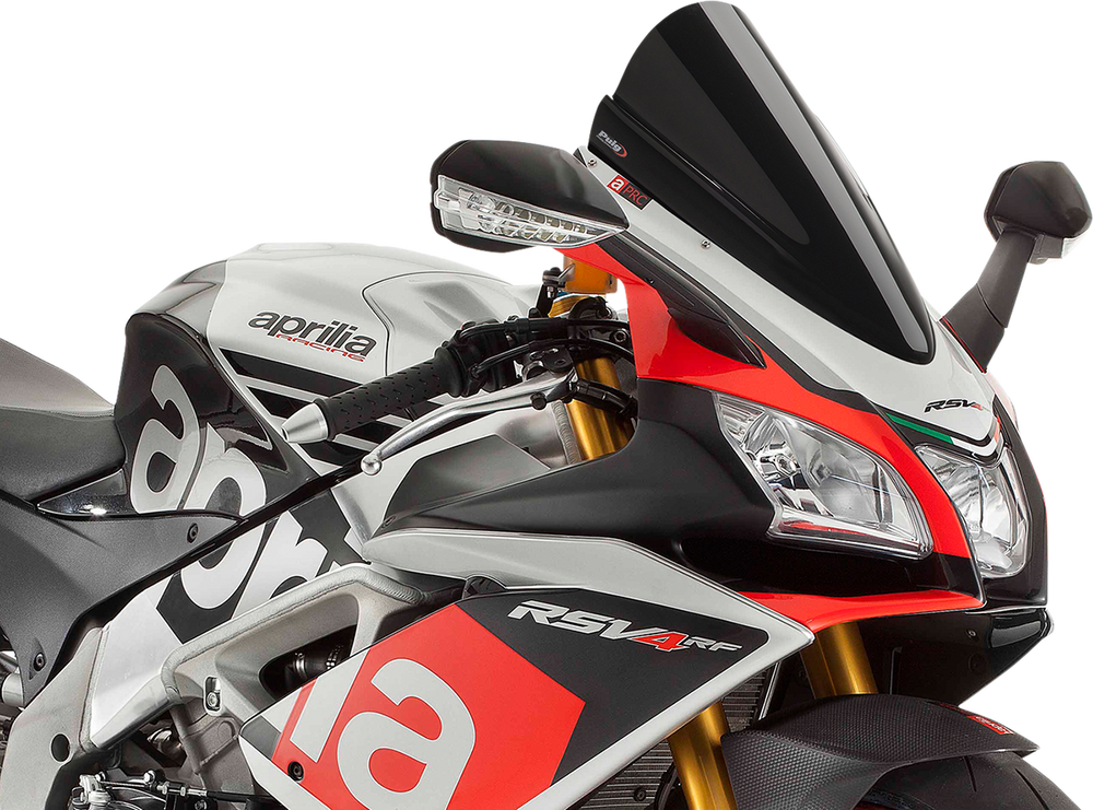PUIG HI-TECH PARTS Race Windscreen - Black - RSV4 7614N