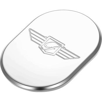 FIGURATI DESIGNS Antenna Cover - Right Rear Fender - FD Logo - Polished Stainless Steel FD-01-AC-SS-RT