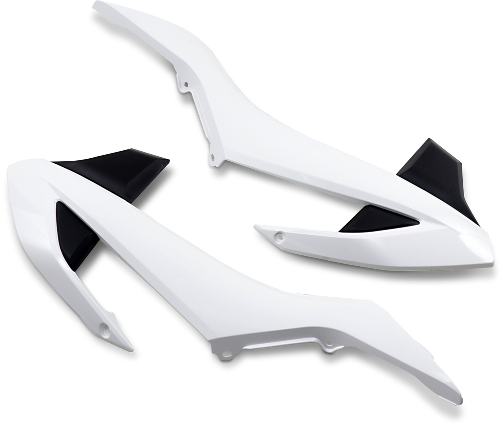 UFO Radiator Shrouds - OEM White/Black KT04073-999K