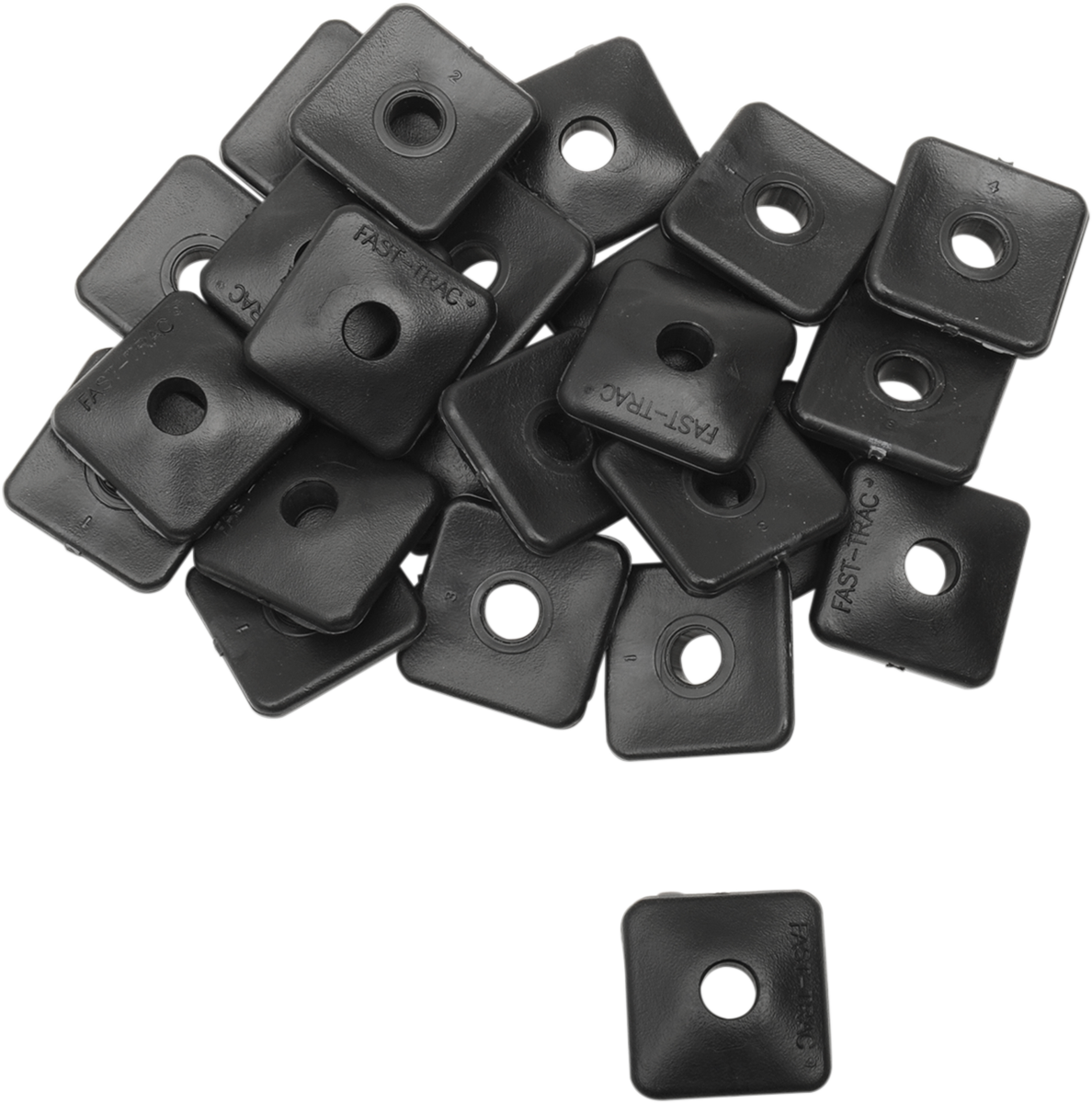 FAST-TRAC Backer Plates - Black - Square - 24 Pack 200SX-24